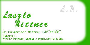 laszlo mittner business card